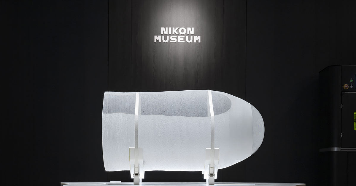 Interior of the Nikon Museum at Nikon's new headquarters in Tokyo